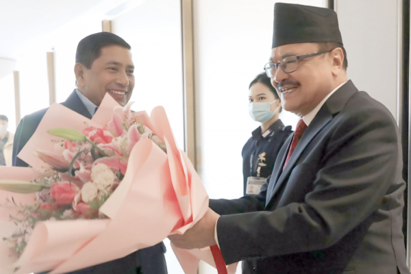 Foreign Minister Shrestha Arrives in Beijing