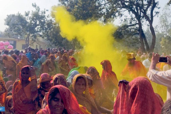 Holi being observed in the Tarai area today