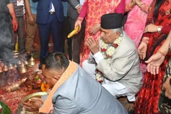 President Paudel visits Sapantirtha Temple Today