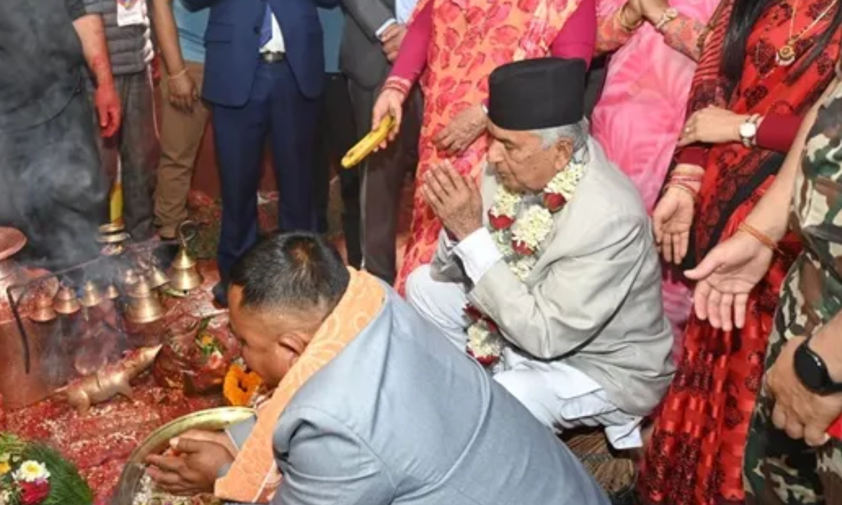 President Paudel visits Sapantirtha Temple Today